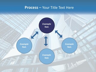 A Group Of Skyscrapers With A Blue Sky In The Background PowerPoint Template