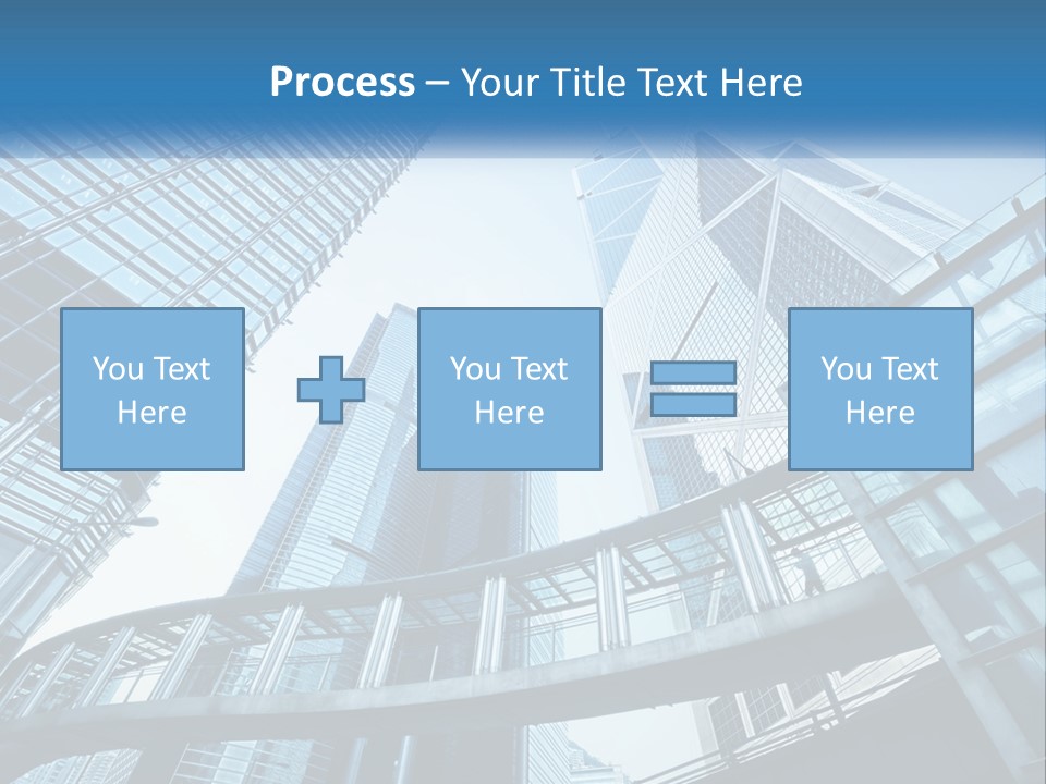 A Group Of Skyscrapers With A Blue Sky In The Background PowerPoint Template