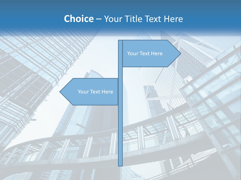 A Group Of Skyscrapers With A Blue Sky In The Background PowerPoint Template