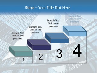 A Group Of Skyscrapers With A Blue Sky In The Background PowerPoint Template