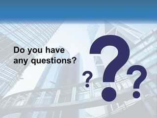 A Group Of Skyscrapers With A Blue Sky In The Background PowerPoint Template