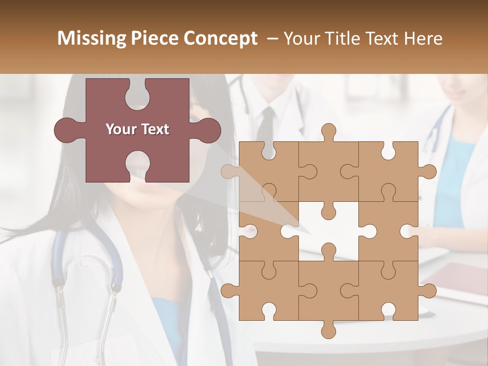 A Woman With A Stethoscope Sitting At A Table PowerPoint Template