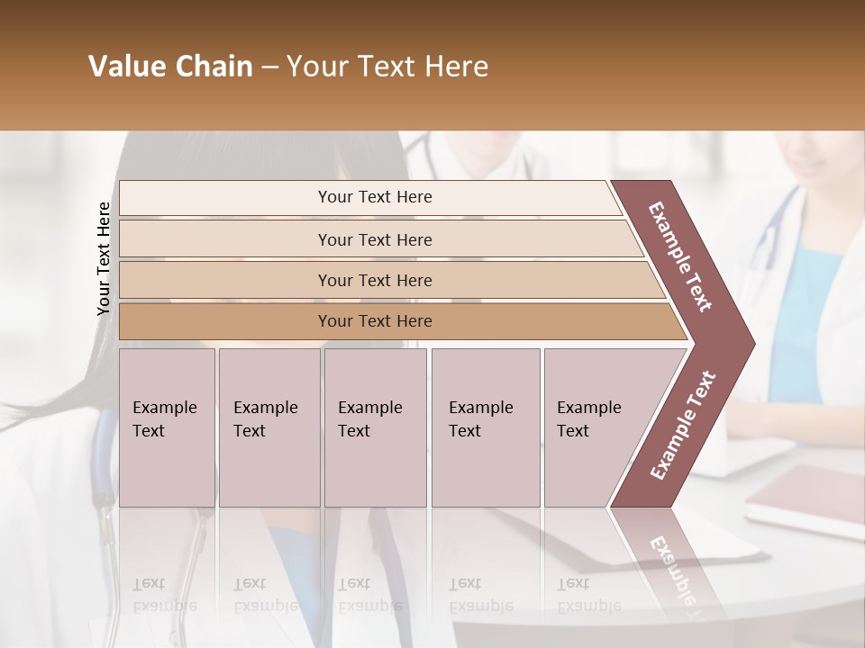 A Woman With A Stethoscope Sitting At A Table PowerPoint Template