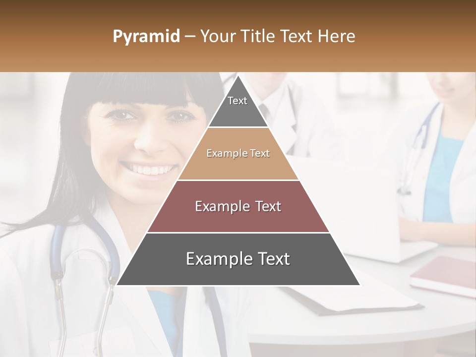 A Woman With A Stethoscope Sitting At A Table PowerPoint Template