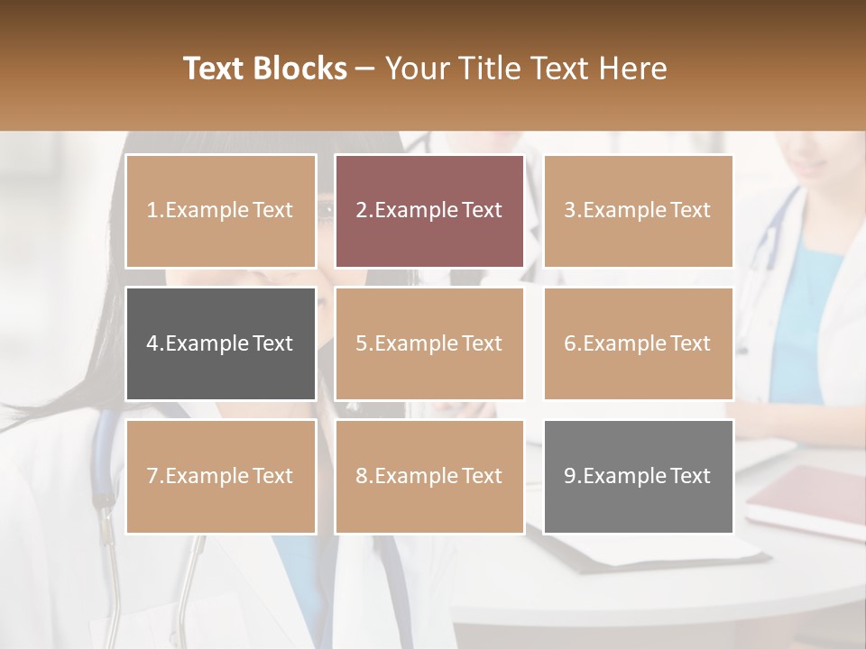 A Woman With A Stethoscope Sitting At A Table PowerPoint Template
