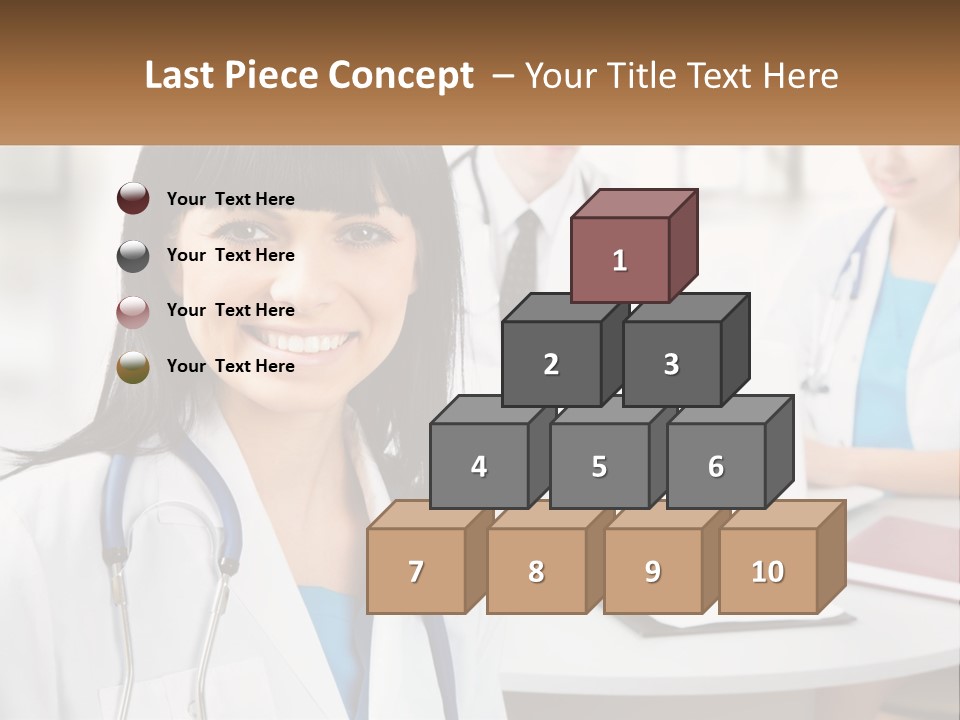 A Woman With A Stethoscope Sitting At A Table PowerPoint Template