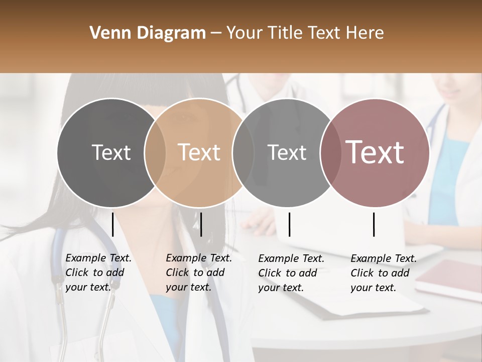 A Woman With A Stethoscope Sitting At A Table PowerPoint Template