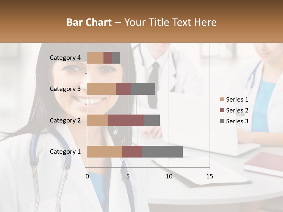 A Woman With A Stethoscope Sitting At A Table PowerPoint Template