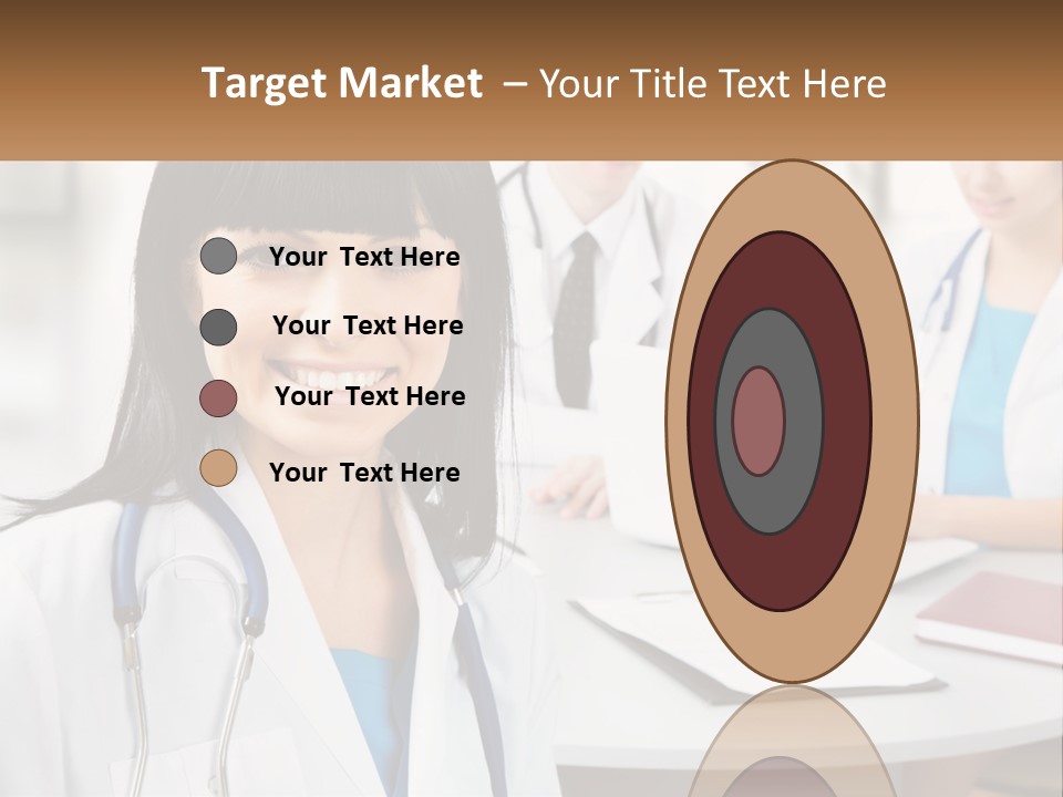 A Woman With A Stethoscope Sitting At A Table PowerPoint Template