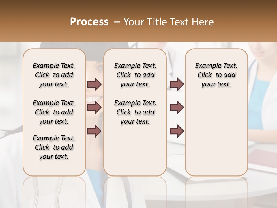 A Woman With A Stethoscope Sitting At A Table PowerPoint Template
