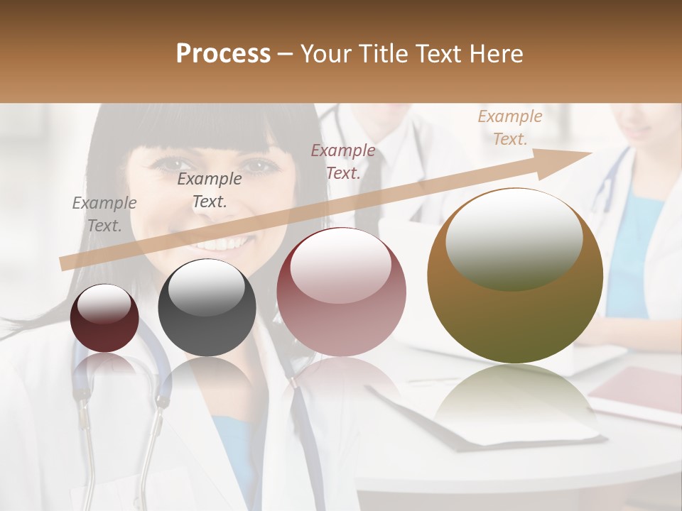 A Woman With A Stethoscope Sitting At A Table PowerPoint Template