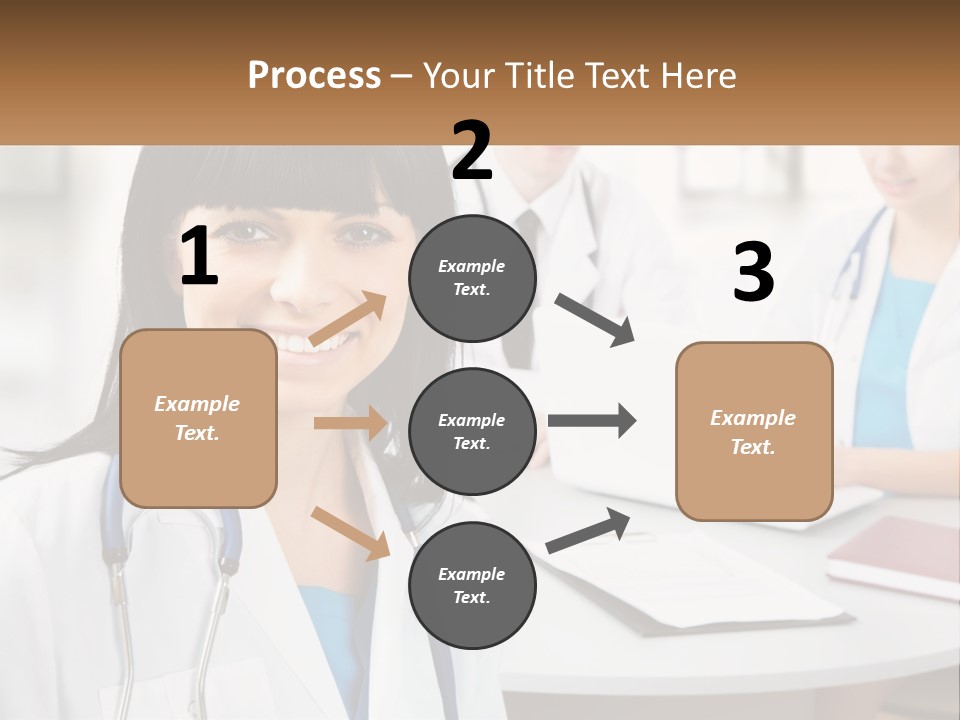 A Woman With A Stethoscope Sitting At A Table PowerPoint Template