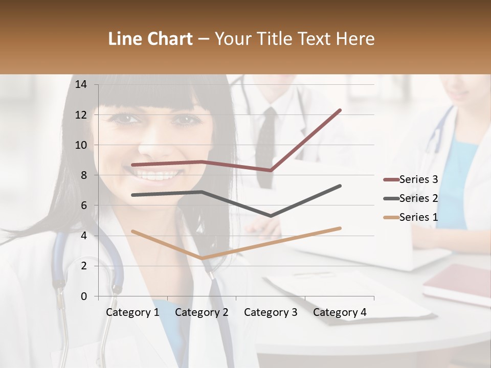 A Woman With A Stethoscope Sitting At A Table PowerPoint Template