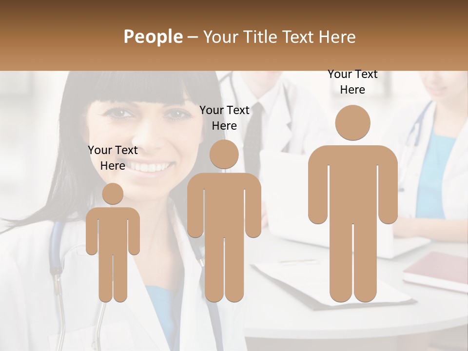 A Woman With A Stethoscope Sitting At A Table PowerPoint Template