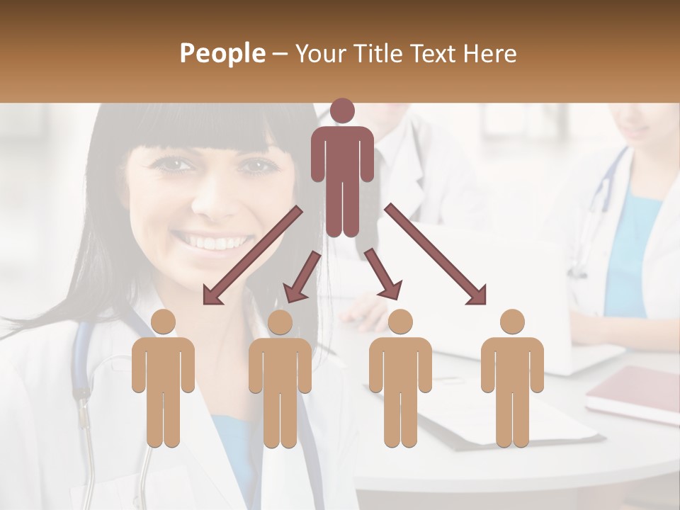 A Woman With A Stethoscope Sitting At A Table PowerPoint Template