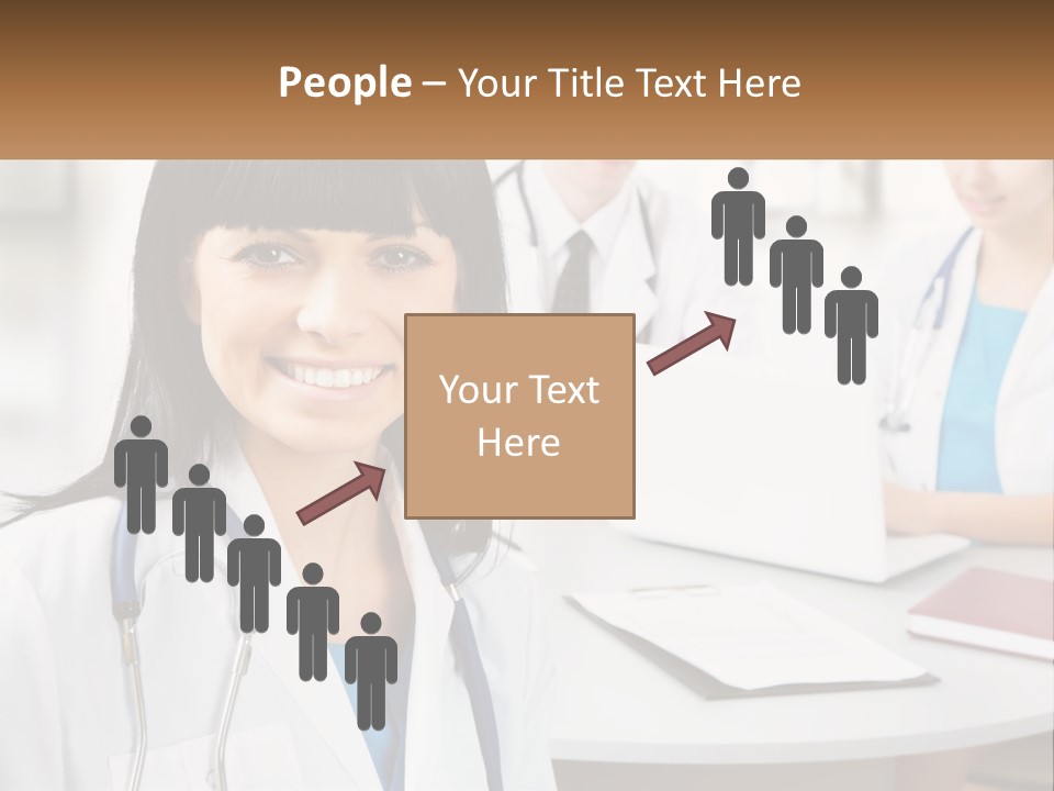 A Woman With A Stethoscope Sitting At A Table PowerPoint Template