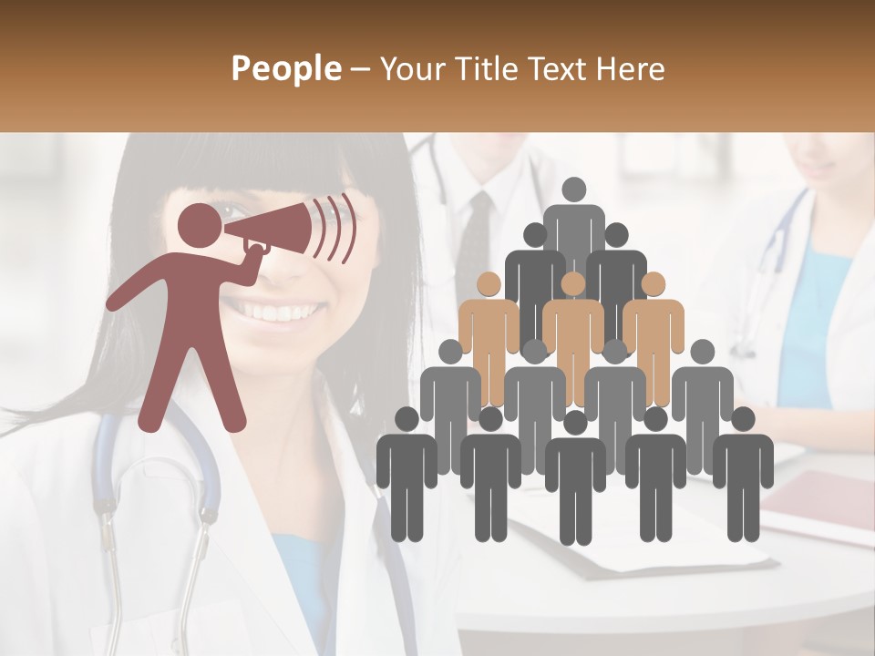 A Woman With A Stethoscope Sitting At A Table PowerPoint Template