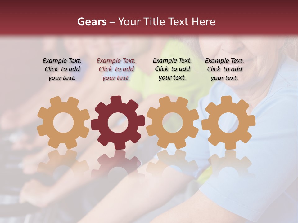 A Group Of People Sitting On A Bench In A Row PowerPoint Template