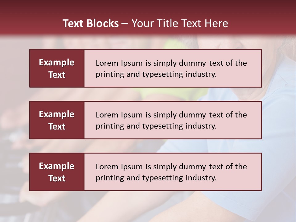 A Group Of People Sitting On A Bench In A Row PowerPoint Template