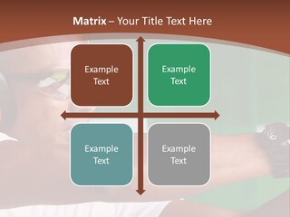 A Man Holding A Gun With Headphones On PowerPoint Template