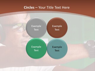 A Man Holding A Gun With Headphones On PowerPoint Template