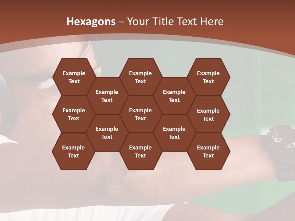 A Man Holding A Gun With Headphones On PowerPoint Template