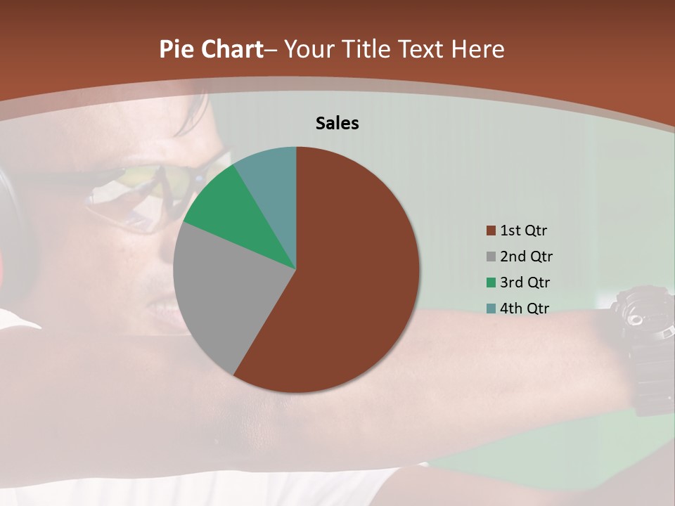 A Man Holding A Gun With Headphones On PowerPoint Template