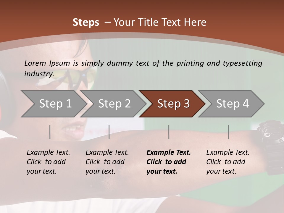 A Man Holding A Gun With Headphones On PowerPoint Template