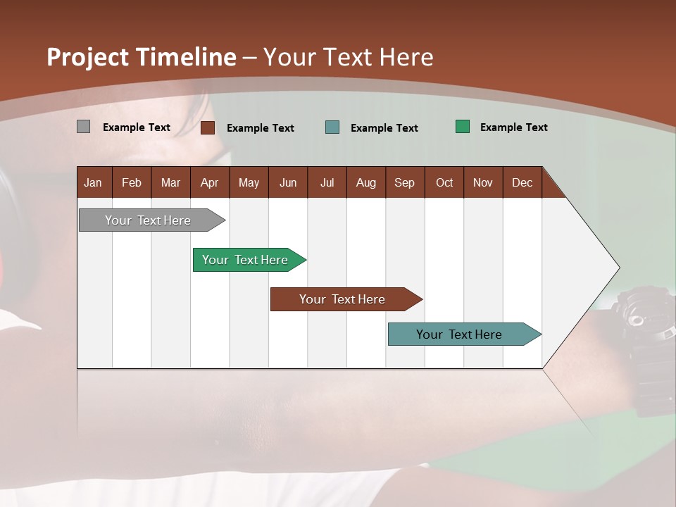 A Man Holding A Gun With Headphones On PowerPoint Template