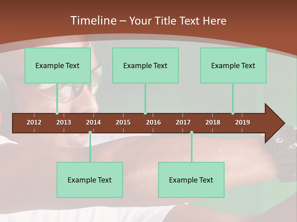 A Man Holding A Gun With Headphones On PowerPoint Template