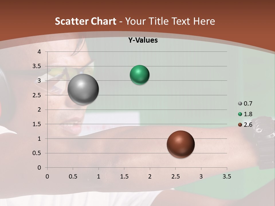 A Man Holding A Gun With Headphones On PowerPoint Template