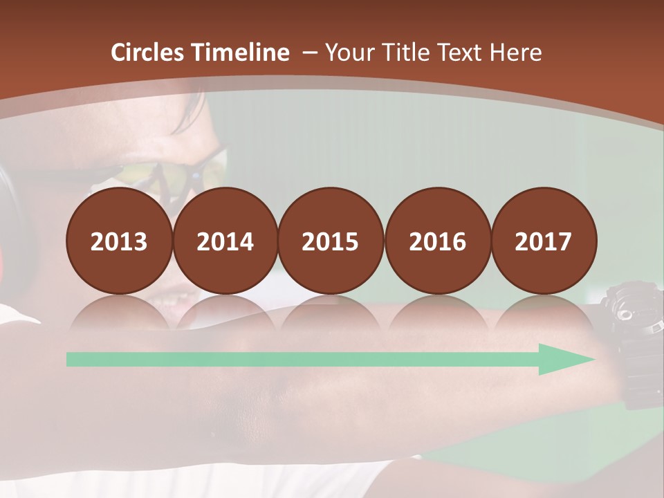 A Man Holding A Gun With Headphones On PowerPoint Template