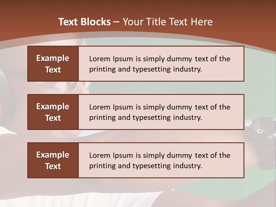 A Man Holding A Gun With Headphones On PowerPoint Template