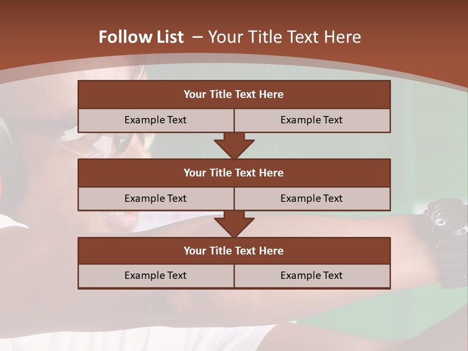 A Man Holding A Gun With Headphones On PowerPoint Template