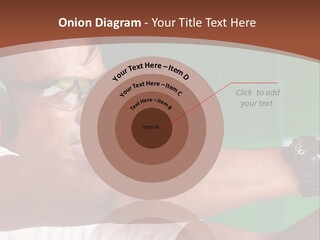 A Man Holding A Gun With Headphones On PowerPoint Template