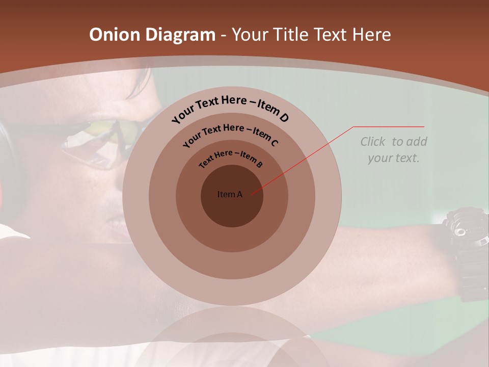 A Man Holding A Gun With Headphones On PowerPoint Template