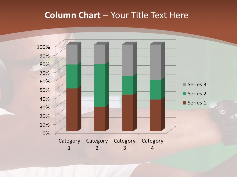 A Man Holding A Gun With Headphones On PowerPoint Template