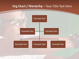 A Man Holding A Gun With Headphones On PowerPoint Template