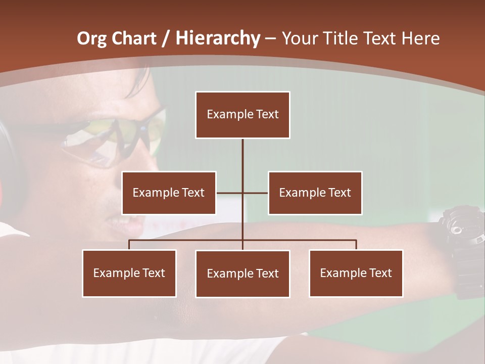 A Man Holding A Gun With Headphones On PowerPoint Template