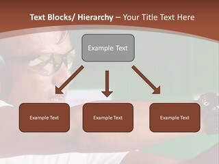 A Man Holding A Gun With Headphones On PowerPoint Template