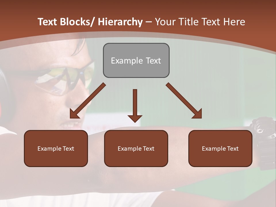 A Man Holding A Gun With Headphones On PowerPoint Template