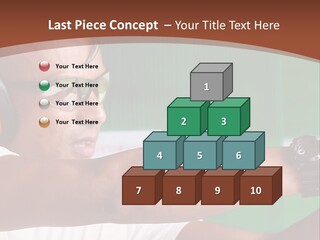 A Man Holding A Gun With Headphones On PowerPoint Template