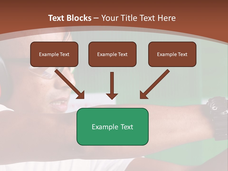 A Man Holding A Gun With Headphones On PowerPoint Template