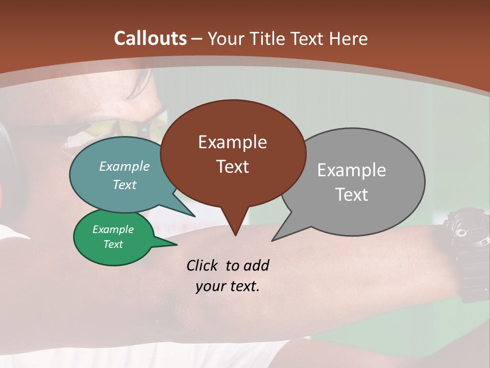 A Man Holding A Gun With Headphones On PowerPoint Template