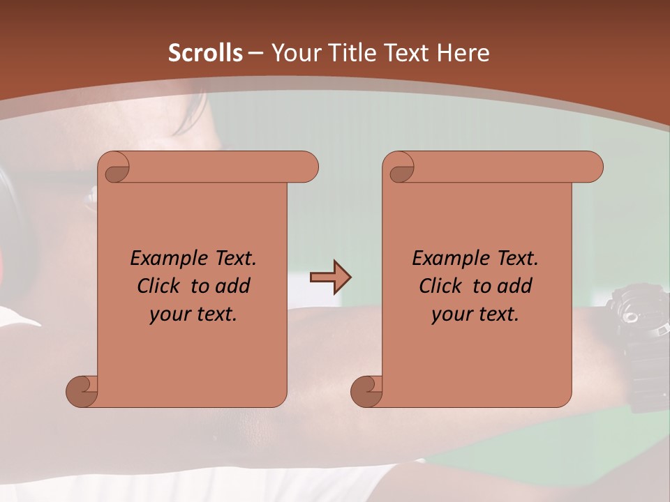 A Man Holding A Gun With Headphones On PowerPoint Template