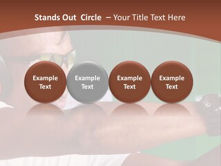 A Man Holding A Gun With Headphones On PowerPoint Template