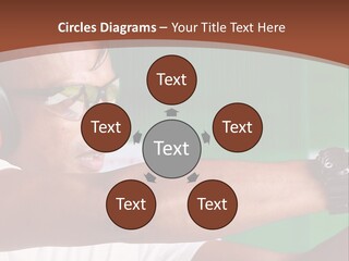 A Man Holding A Gun With Headphones On PowerPoint Template