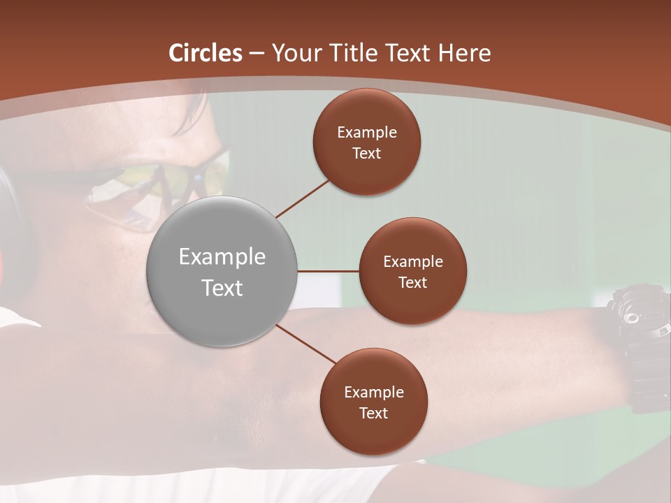 A Man Holding A Gun With Headphones On PowerPoint Template