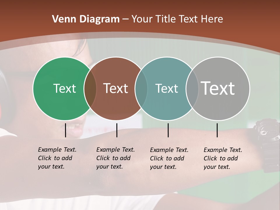 A Man Holding A Gun With Headphones On PowerPoint Template