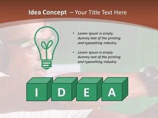 A Man Holding A Gun With Headphones On PowerPoint Template